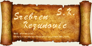 Srebren Kezunović vizit kartica